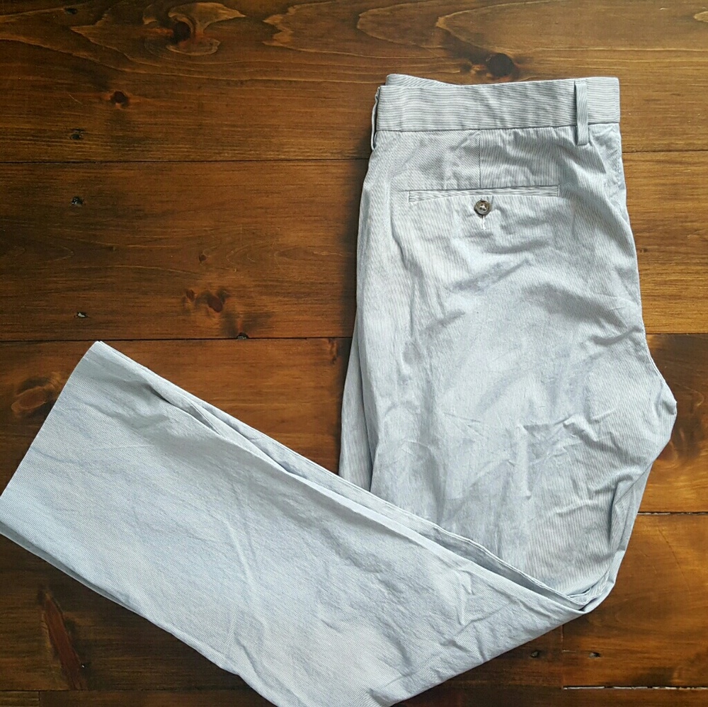 J.Crew Micro Stripe Cotton Pants 34 x 32 Classic